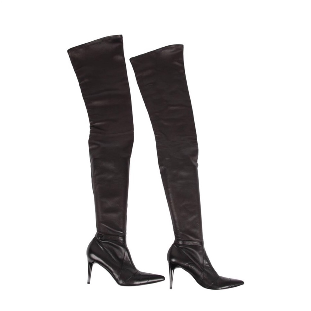 2005 Chanel Lambskin Thigh High Boots